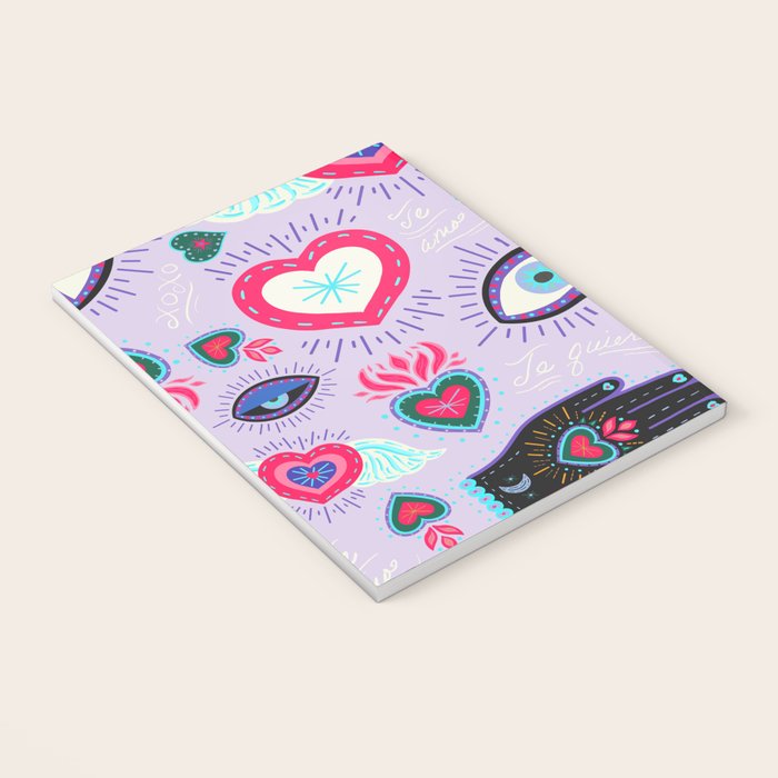 Milagro love heart - Lavender Notebook Gallery Image 3