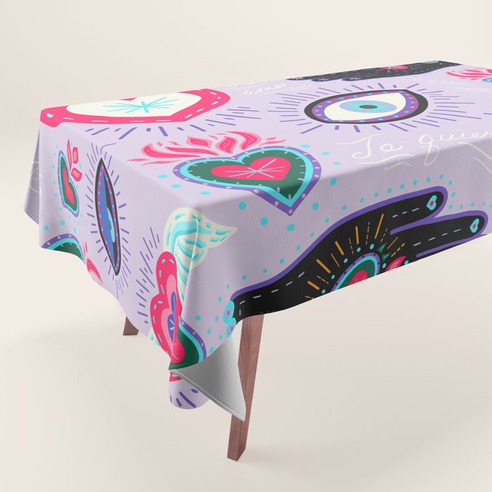 Milagro love heart - Lavender Tablecloth Gallery Image 1