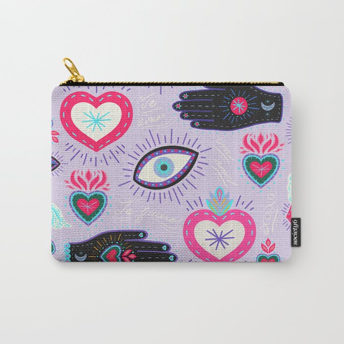 Milagro love heart - Lavender Carry All Pouch Gallery Image 1
