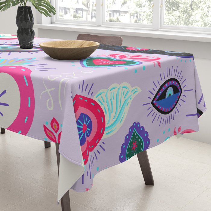 Milagro love heart - Lavender Tablecloth Gallery Image 3