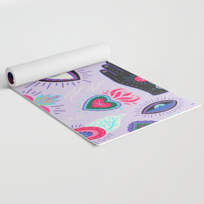 Milagro love heart - Lavender Yoga Mat Gallery Image 2