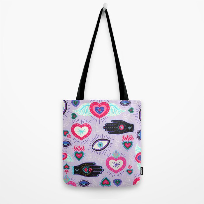 Milagro love heart - Lavender Tote Bag Gallery Image 2