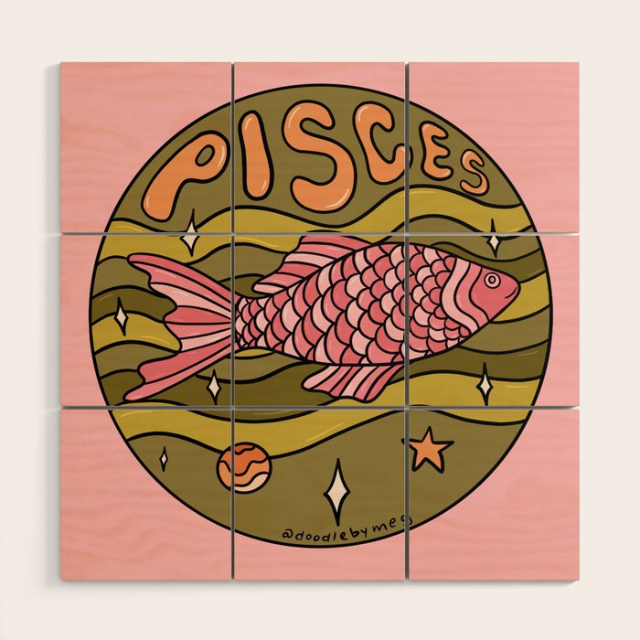 2020 Pisces Wood Wall Art Gallery Image 1