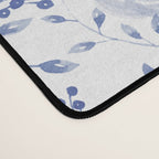 Blue and White Watercolor Florals Desk Mat Gallery Image 4