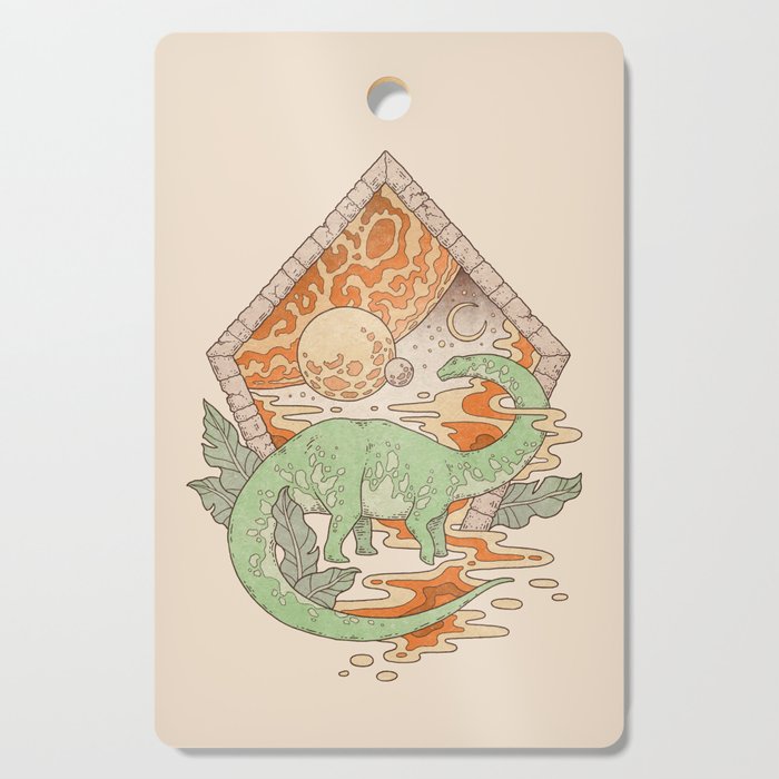 Aeon Archway: Apatosaurus | Dinosaur Science Fiction Art Cutting Board Gallery Image 1