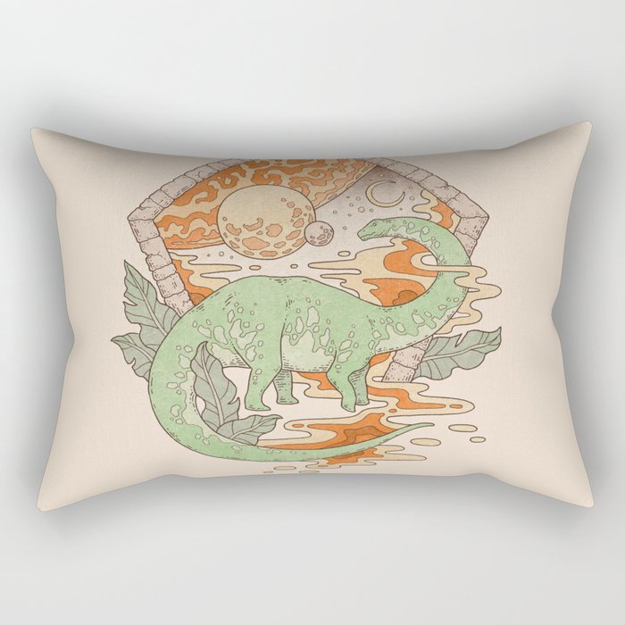 Aeon Archway: Apatosaurus | Dinosaur Science Fiction Art Rectangular Pillow Gallery Image 2