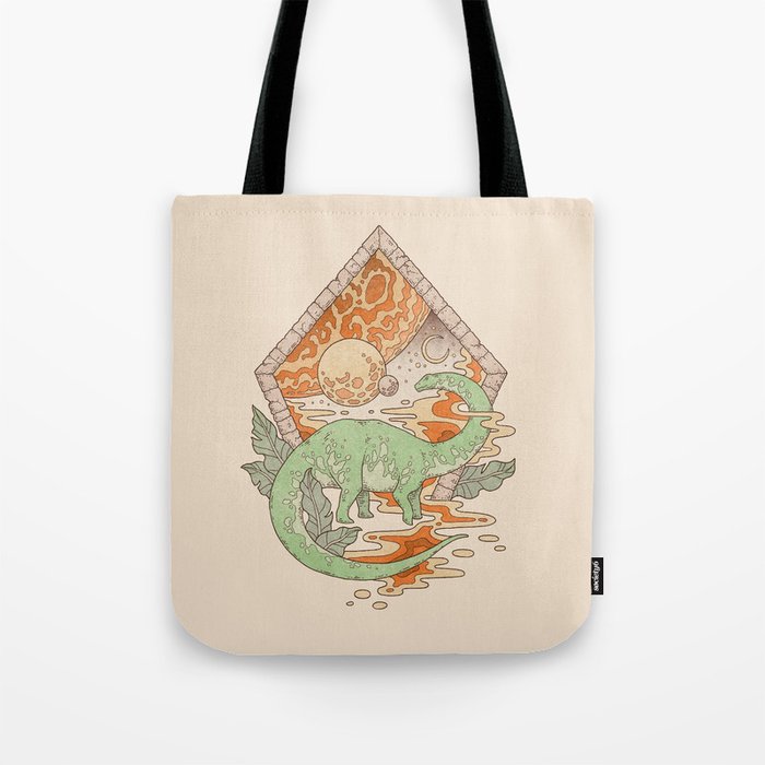 Aeon Archway: Apatosaurus | Dinosaur Science Fiction Art Tote Bag Gallery Image 1
