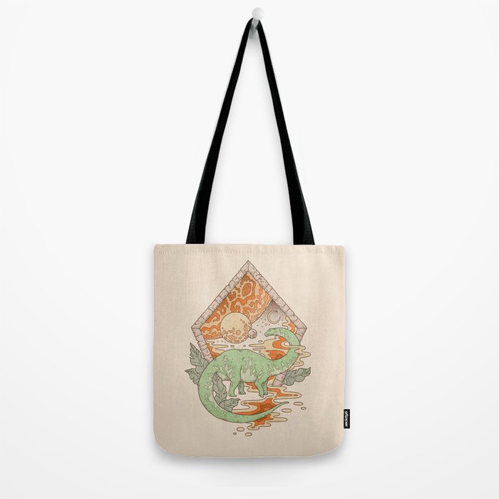 Aeon Archway: Apatosaurus | Dinosaur Science Fiction Art Tote Bag Gallery Image 2