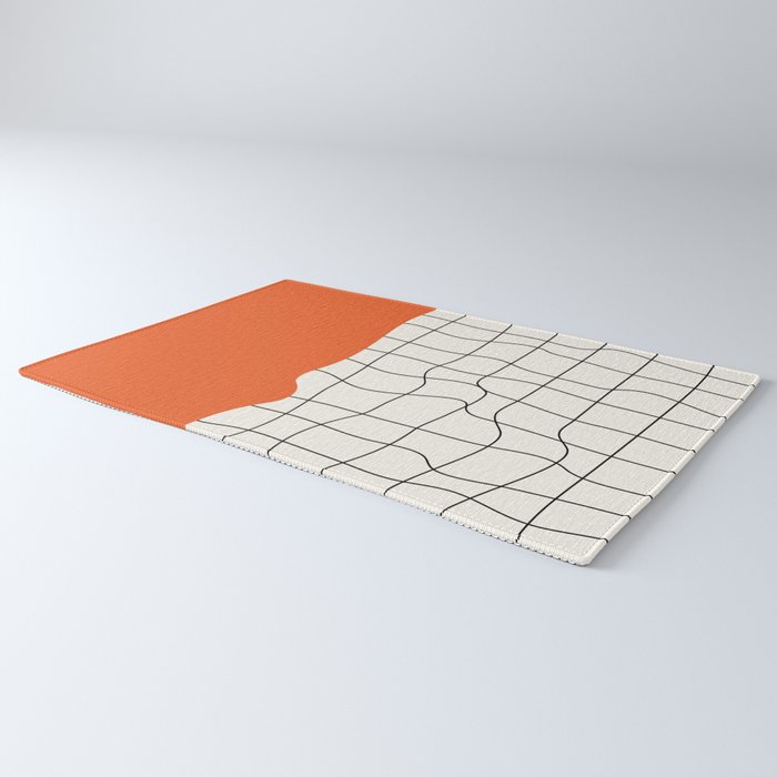 Flamingo Drip | Warp Grid: Off-White Day Edition Rug Gallery Image 3