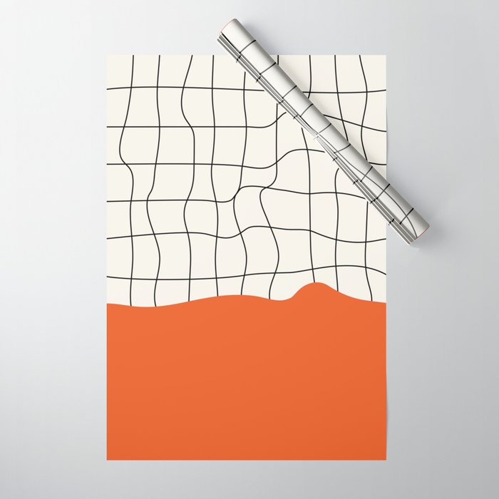 Flamingo Drip | Warp Grid: Off-White Day Edition Wrapping Paper Gallery Image 1