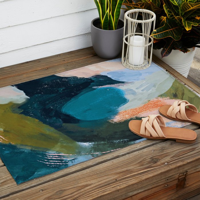 Joy In The Waiting | Abstract Outdoor Rug Gallery Image 2