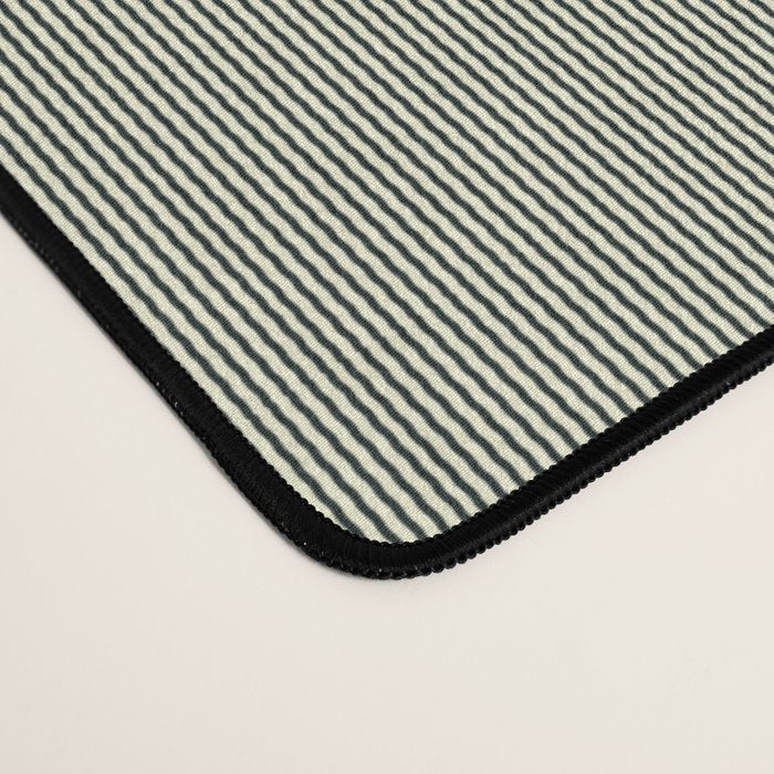 Diamond Quilted Plaid pattern black and white Desk Mat Gallery Image 4