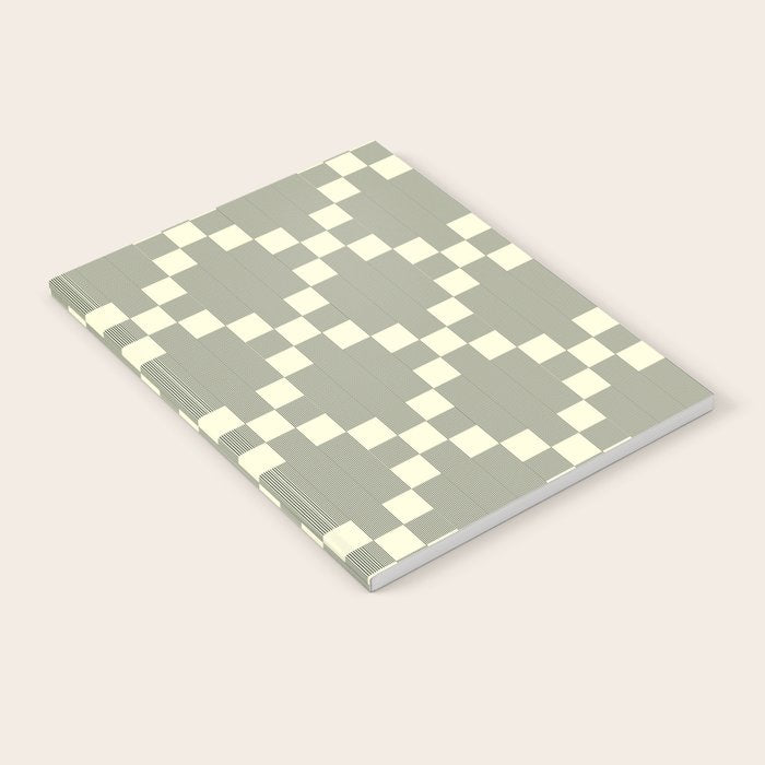 Diamond Quilted Plaid pattern black and white Notebook Gallery Image 1