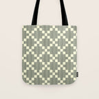 Diamond Quilted Plaid pattern black and white Tote Bag Gallery Image 1
