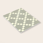 Diamond Quilted Plaid pattern black and white Notebook Gallery Image 3