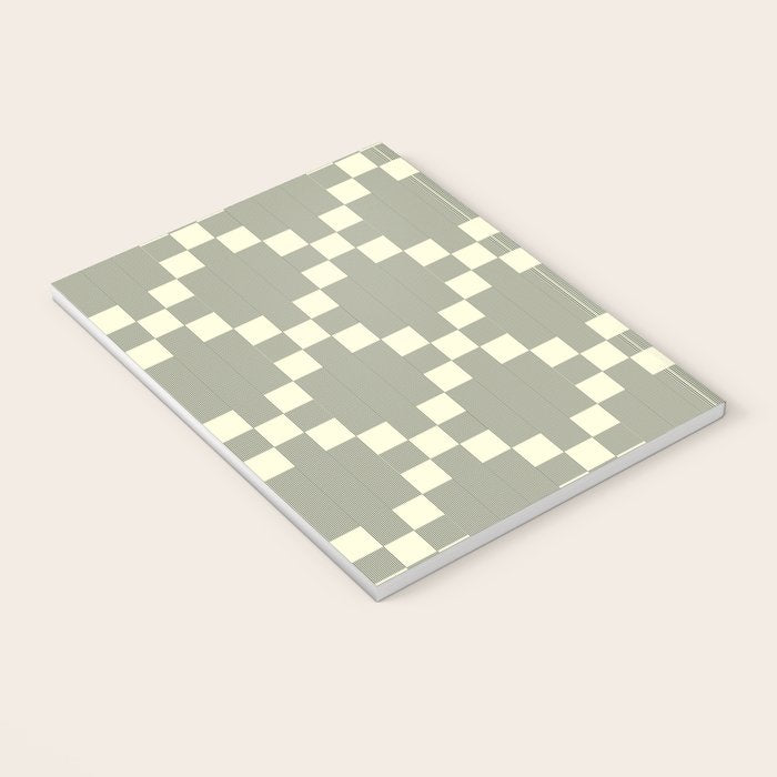 Diamond Quilted Plaid pattern black and white Notebook Gallery Image 3