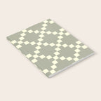 Diamond Quilted Plaid pattern black and white Notebook Gallery Image 2