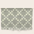 Diamond Quilted Plaid pattern black and white Wall Hanging Gallery Image 1