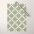 Diamond Quilted Plaid pattern black and white Wrapping Paper Gallery Image 1