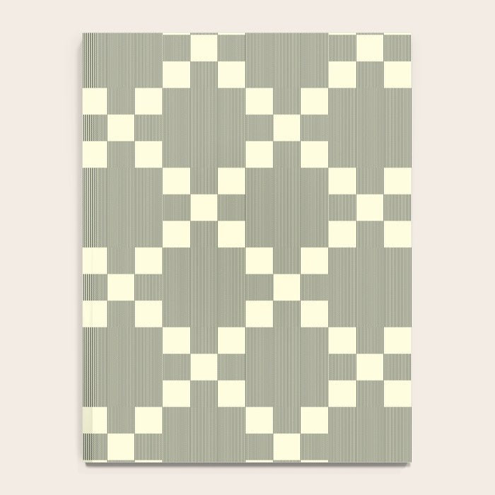Diamond Quilted Plaid pattern black and white Notebook Gallery Image 4