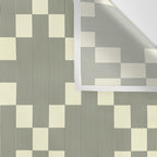 Diamond Quilted Plaid pattern black and white Wall Tapestry Gallery Image 3