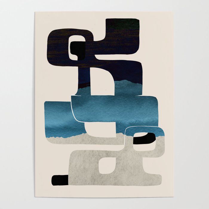 Modern Abstract Shapes 102 Poster Gallery Image 1
