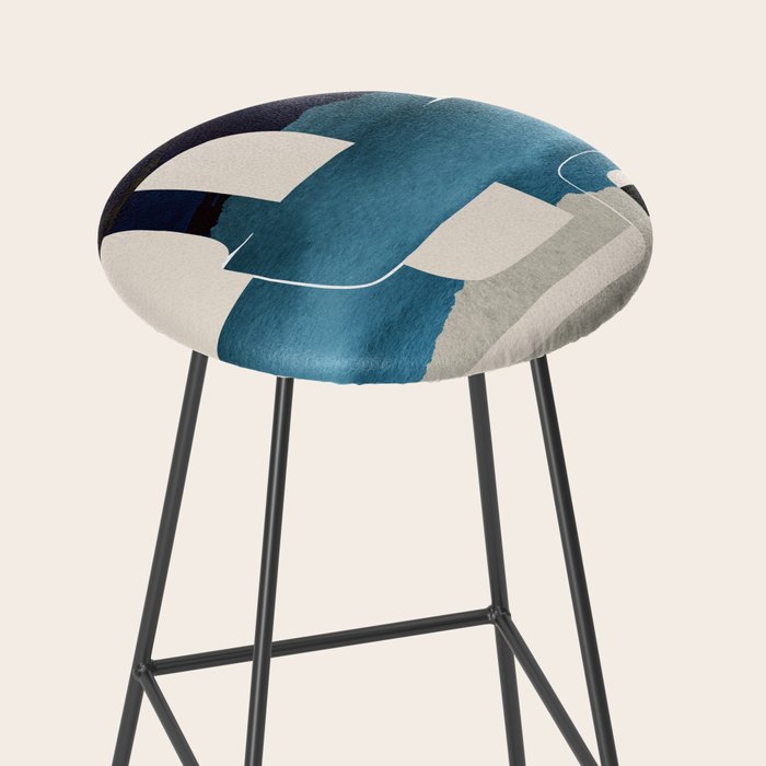 Modern Abstract Shapes 102 Stool Gallery Image 2