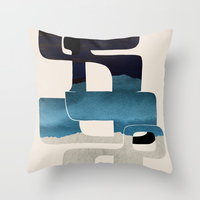 Modern Abstract Shapes 102 Throw Pillow Gallery Image 6