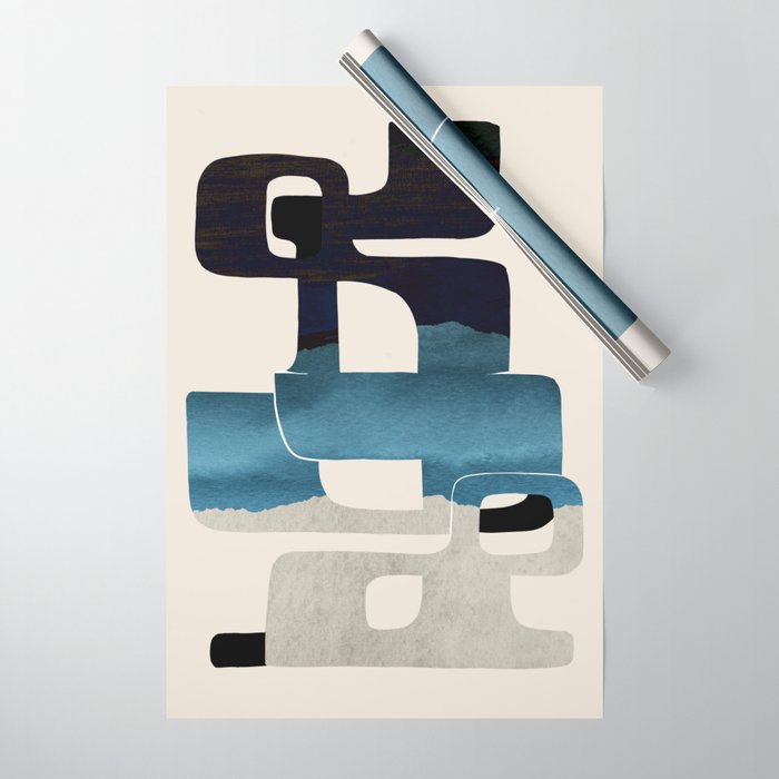 Modern Abstract Shapes 102 Wrapping Paper Gallery Image 1