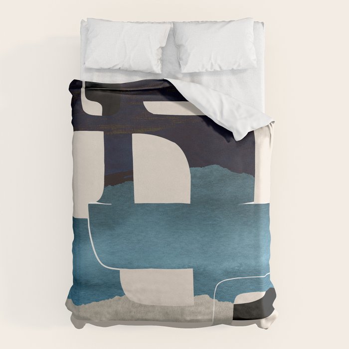 Modern Abstract Shapes 102 Duvet Cover Gallery Image 1