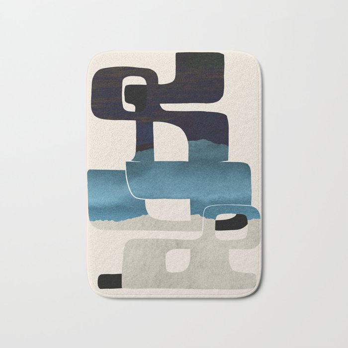 Modern Abstract Shapes 102 Bath Mat Gallery Image 1