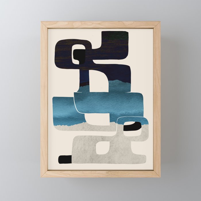 Modern Abstract Shapes 102 Mini Art Print Gallery Image 1