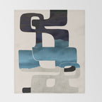 Modern Abstract Shapes 102 Throw Blanket Gallery Image 2