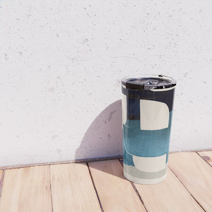 Modern Abstract Shapes 102 Travel Mug Gallery Image 4