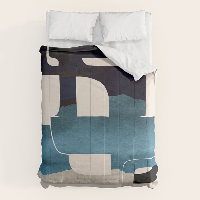 Modern Abstract Shapes 102 Comforter Gallery Image 6