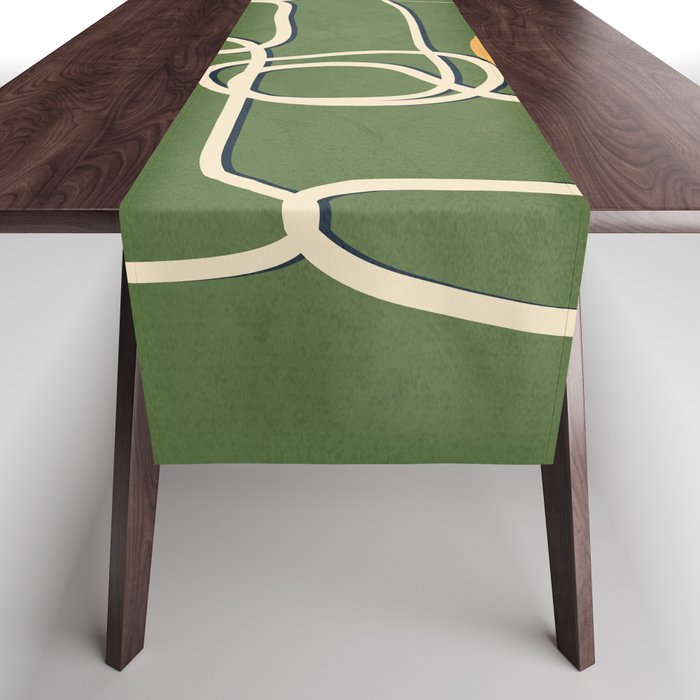 Abstract Face Line Art 06 Table Runner Gallery Image 1