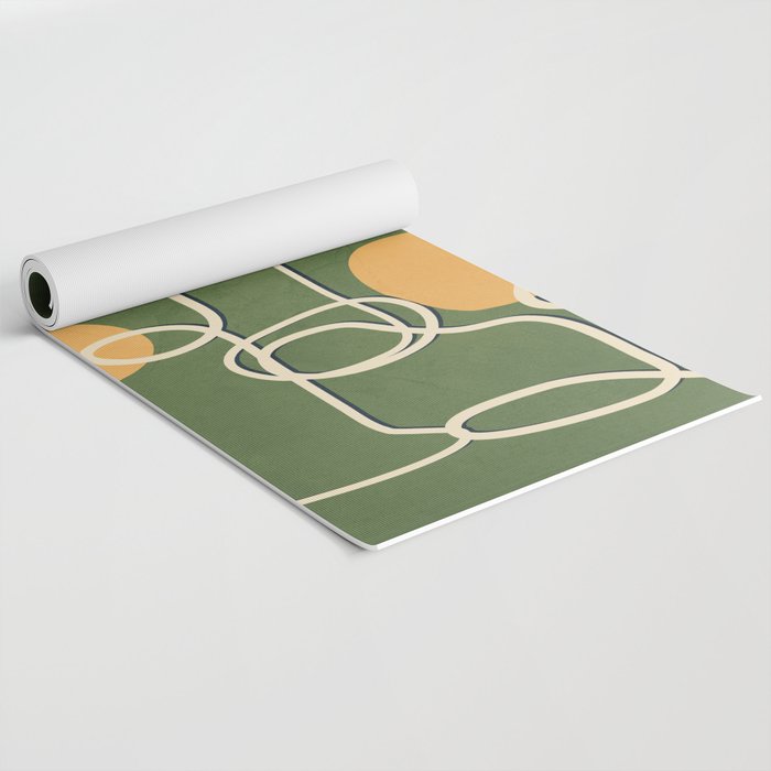 Abstract Face Line Art 06 Yoga Mat Gallery Image 2
