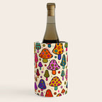 Smiley Mushrooms Print in Cream Wine Chiller Gallery Image 2
