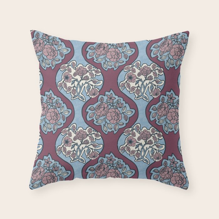 Antique Floral Beauty PB Throw Pillow Gallery Image 1