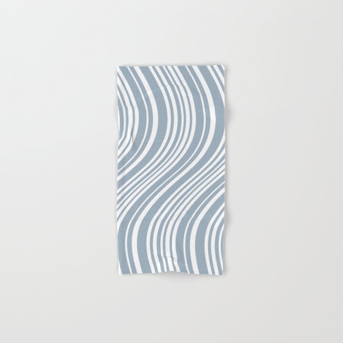 Wavy Stripes XXXVI - Natural Blue  Bath Towel Gallery Image 1