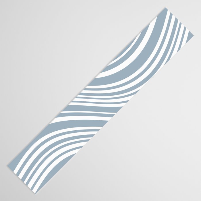 Wavy Stripes XXXVI - Natural Blue  Table Runner Gallery Image 3