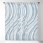 Wavy Stripes XXXVI - Natural Blue  Window Curtain Gallery Image 5