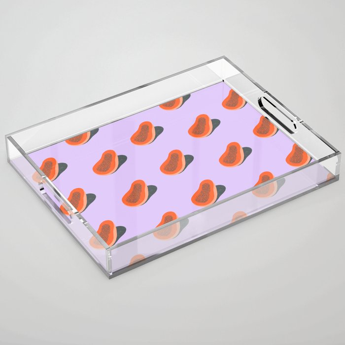 Minimalist Papaya Acrylic Tray Gallery Image 1