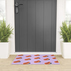 Minimalist Papaya Welcome Mat Gallery Image 3