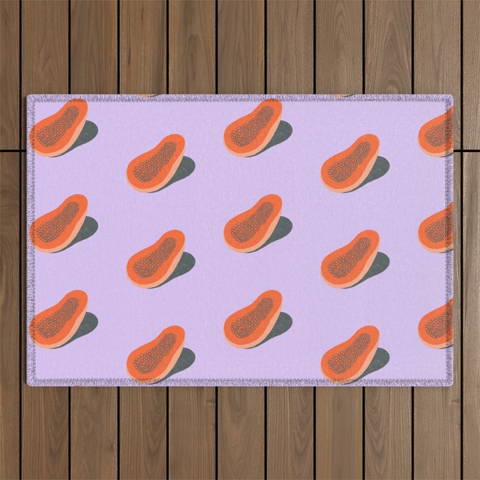 Minimalist Papaya Outdoor Rug Gallery Image 1