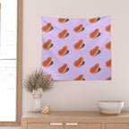 Minimalist Papaya Wall Tapestry Gallery Image 2