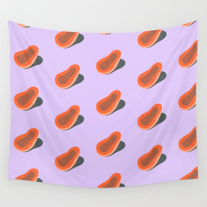 Minimalist Papaya Wall Tapestry Gallery Image 4