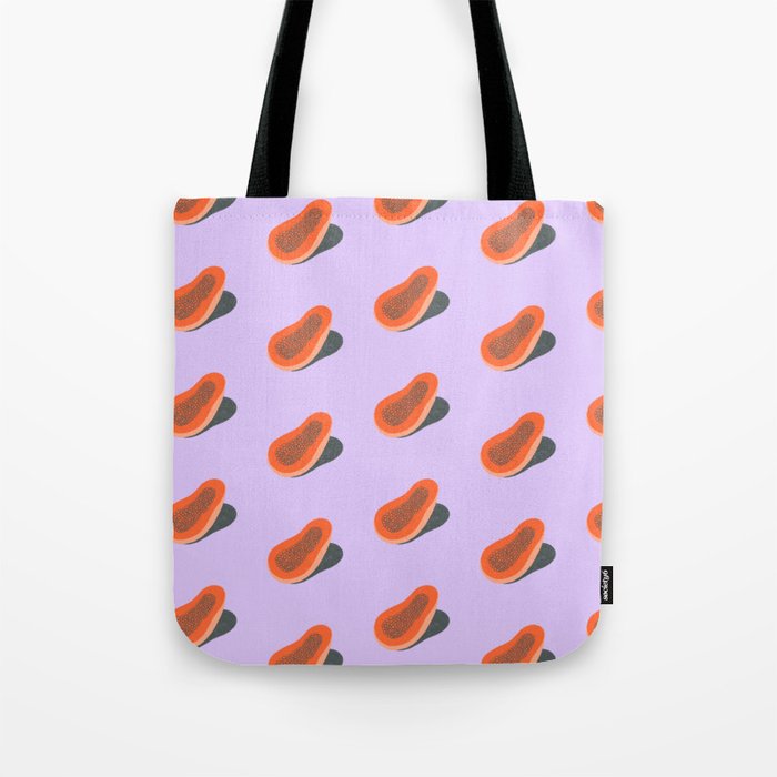 Minimalist Papaya Tote Bag Gallery Image 1
