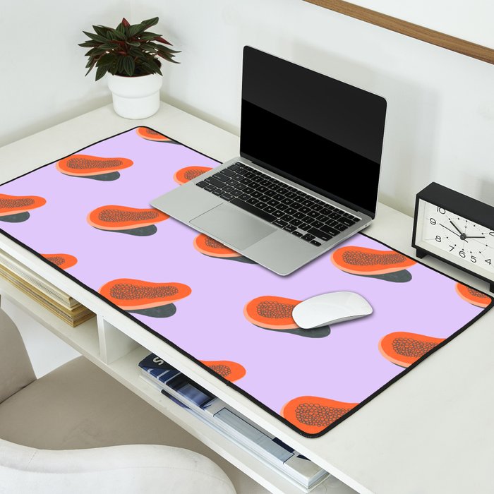 Minimalist Papaya Desk Mat Gallery Image 2