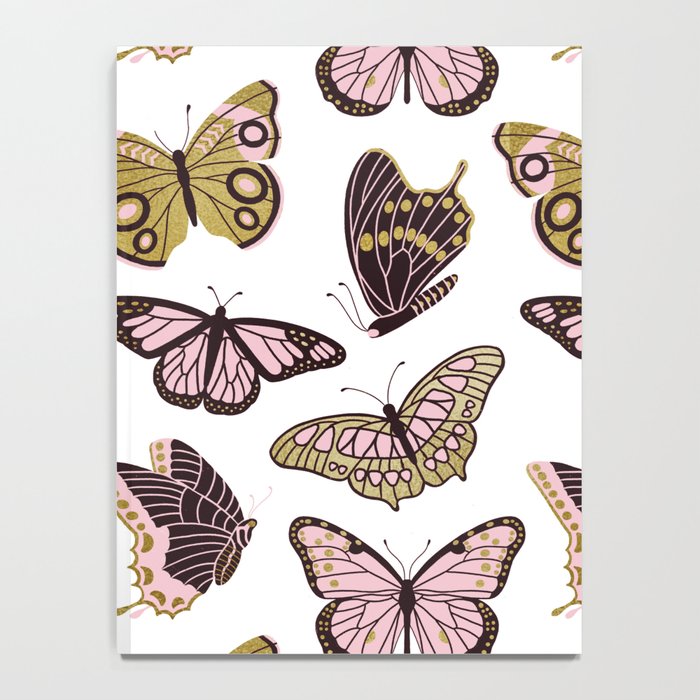 Texas Butterflies - Blush and Gold Pattern Notebook Gallery Image 4